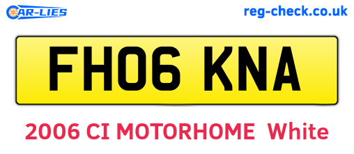 FH06KNA are the vehicle registration plates.