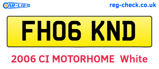 FH06KND are the vehicle registration plates.
