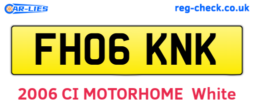 FH06KNK are the vehicle registration plates.