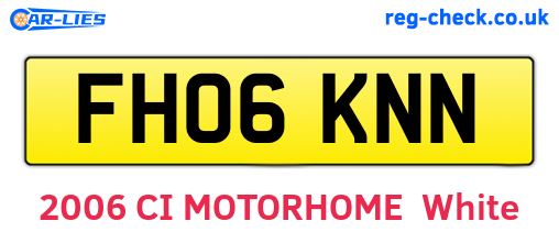 FH06KNN are the vehicle registration plates.