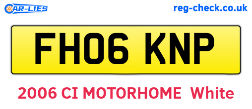 FH06KNP are the vehicle registration plates.