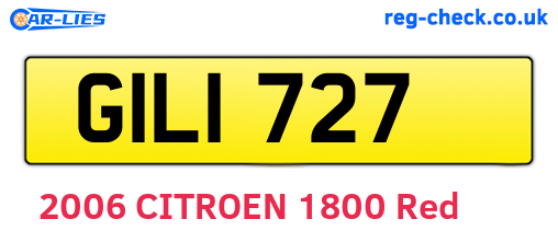 GIL1727 are the vehicle registration plates.