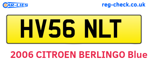 HV56NLT are the vehicle registration plates.