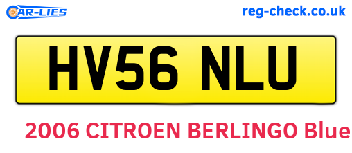 HV56NLU are the vehicle registration plates.