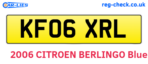 KF06XRL are the vehicle registration plates.