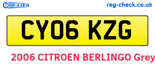 CY06KZG are the vehicle registration plates.