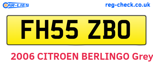 FH55ZBO are the vehicle registration plates.