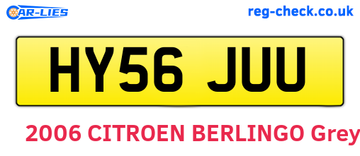 HY56JUU are the vehicle registration plates.
