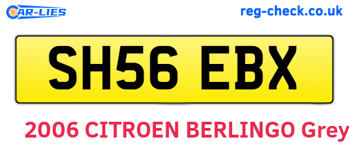SH56EBX are the vehicle registration plates.