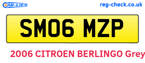 SM06MZP are the vehicle registration plates.