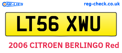 LT56XWU are the vehicle registration plates.