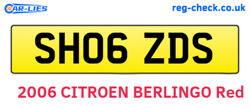 SH06ZDS are the vehicle registration plates.