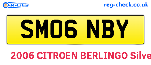 SM06NBY are the vehicle registration plates.