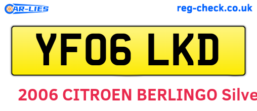YF06LKD are the vehicle registration plates.