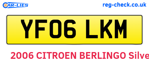 YF06LKM are the vehicle registration plates.