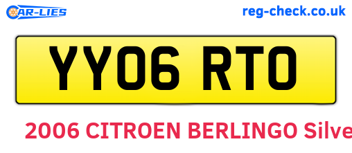 YY06RTO are the vehicle registration plates.