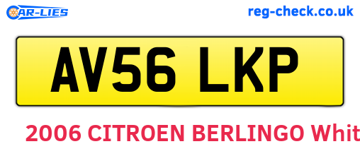 AV56LKP are the vehicle registration plates.