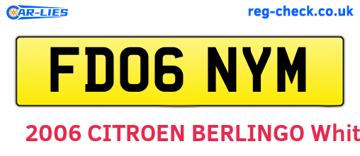 FD06NYM are the vehicle registration plates.