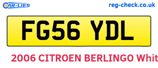 FG56YDL are the vehicle registration plates.