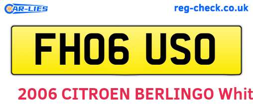 FH06USO are the vehicle registration plates.
