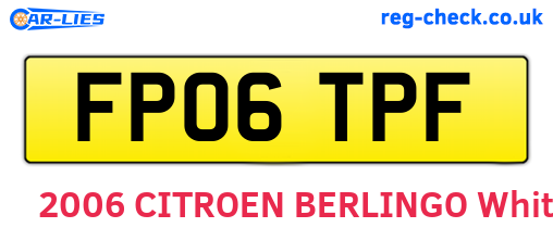 FP06TPF are the vehicle registration plates.