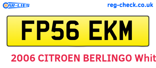 FP56EKM are the vehicle registration plates.