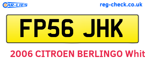 FP56JHK are the vehicle registration plates.