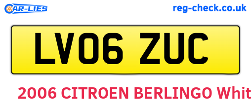 LV06ZUC are the vehicle registration plates.
