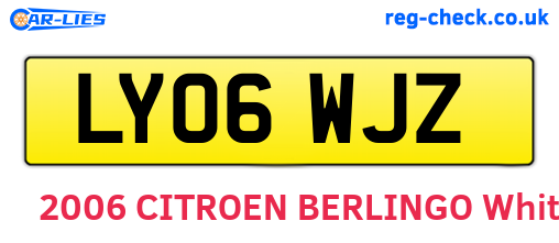 LY06WJZ are the vehicle registration plates.