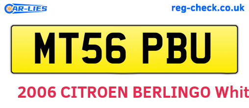 MT56PBU are the vehicle registration plates.