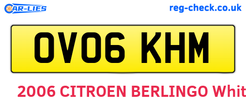 OV06KHM are the vehicle registration plates.
