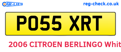 PO55XRT are the vehicle registration plates.