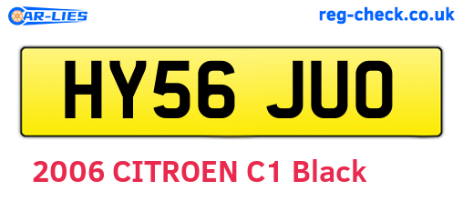 HY56JUO are the vehicle registration plates.