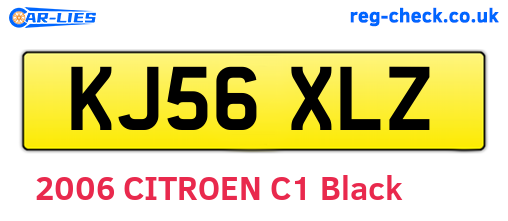 KJ56XLZ are the vehicle registration plates.