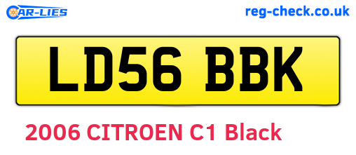 LD56BBK are the vehicle registration plates.