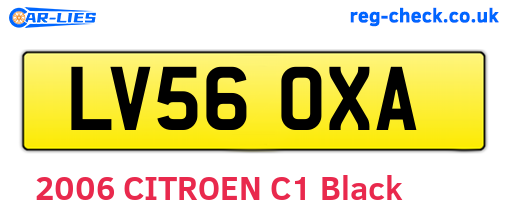 LV56OXA are the vehicle registration plates.