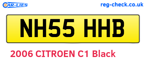 NH55HHB are the vehicle registration plates.