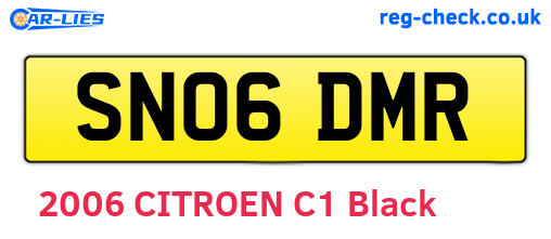 SN06DMR are the vehicle registration plates.
