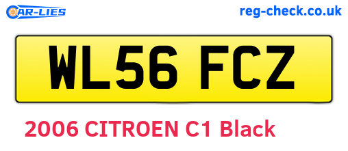 WL56FCZ are the vehicle registration plates.