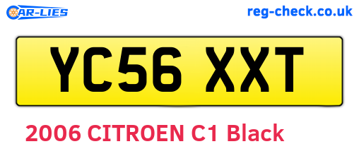 YC56XXT are the vehicle registration plates.