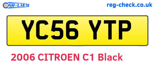 YC56YTP are the vehicle registration plates.