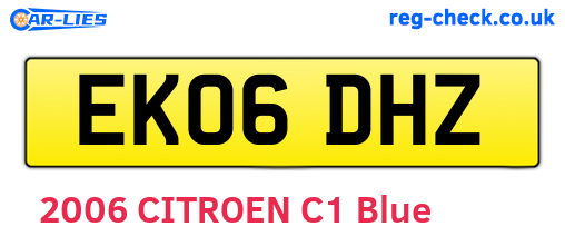 EK06DHZ are the vehicle registration plates.