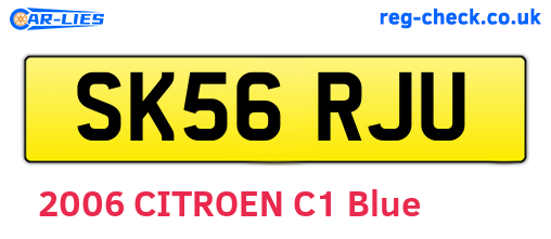 SK56RJU are the vehicle registration plates.