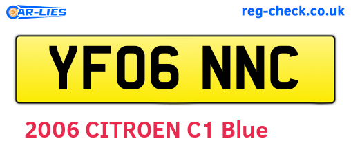 YF06NNC are the vehicle registration plates.