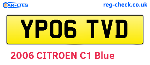 YP06TVD are the vehicle registration plates.