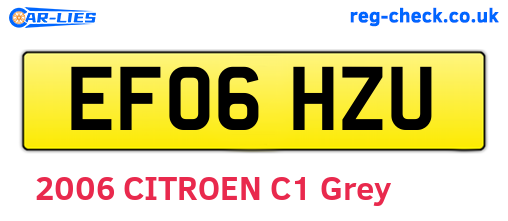 EF06HZU are the vehicle registration plates.