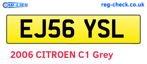 EJ56YSL are the vehicle registration plates.