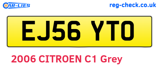 EJ56YTO are the vehicle registration plates.