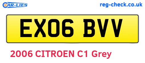 EX06BVV are the vehicle registration plates.