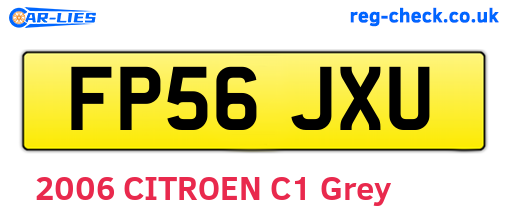 FP56JXU are the vehicle registration plates.